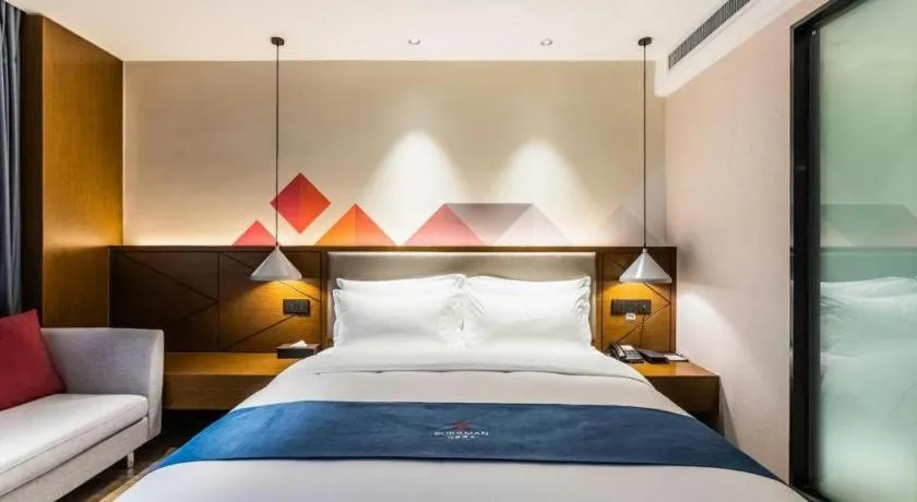 Bed in Borrman Hotel Ji'nan Aoti Center East Provincial Hospital