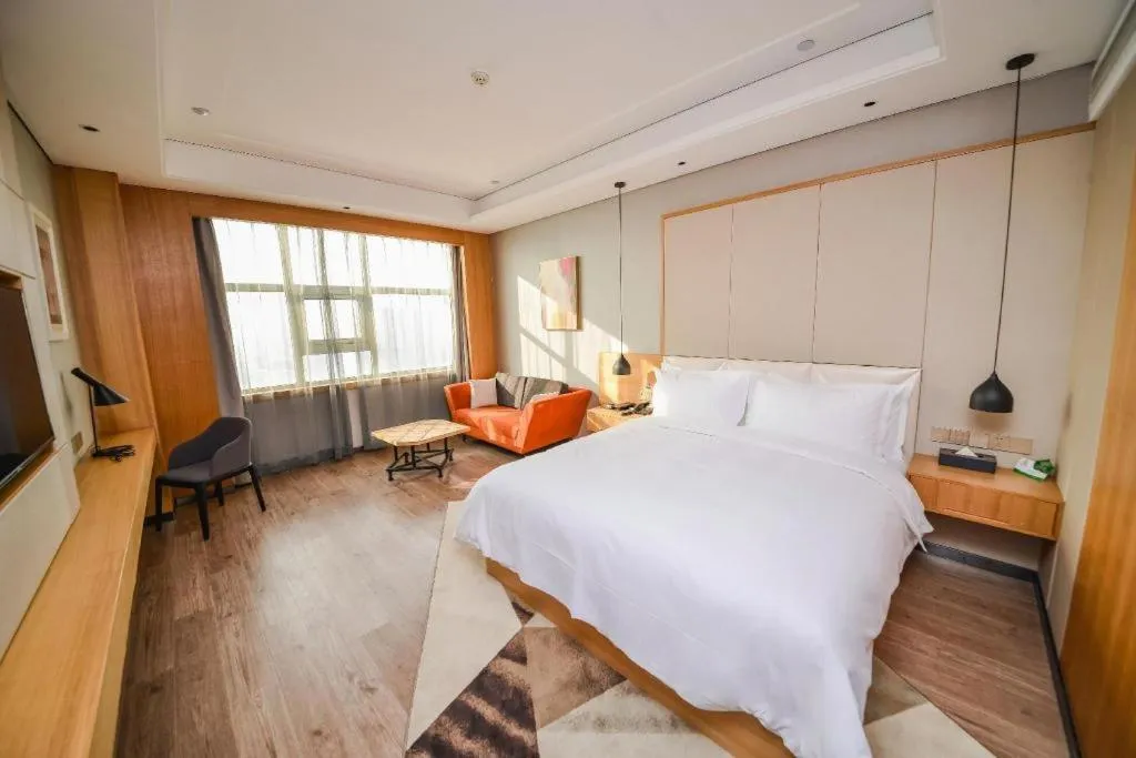 Bed in Borrman Hotel Ji'nan Aoti Center East Provincial Hospital