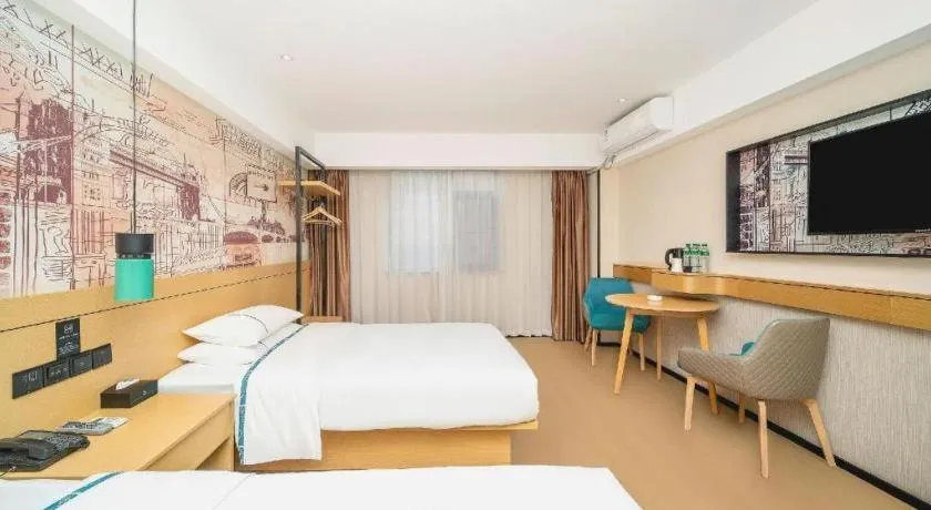 Bed in City Comfort Inn Dali High-speed Railway Station Erhai Park