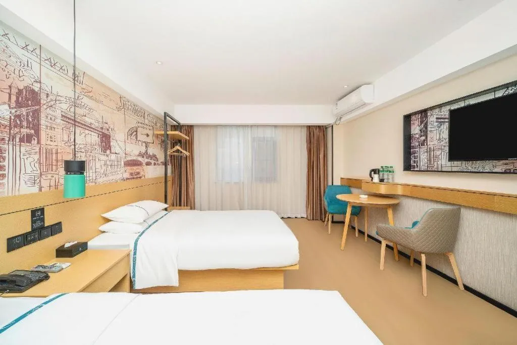 Bed in City Comfort Inn Dali High-speed Railway Station Erhai Park