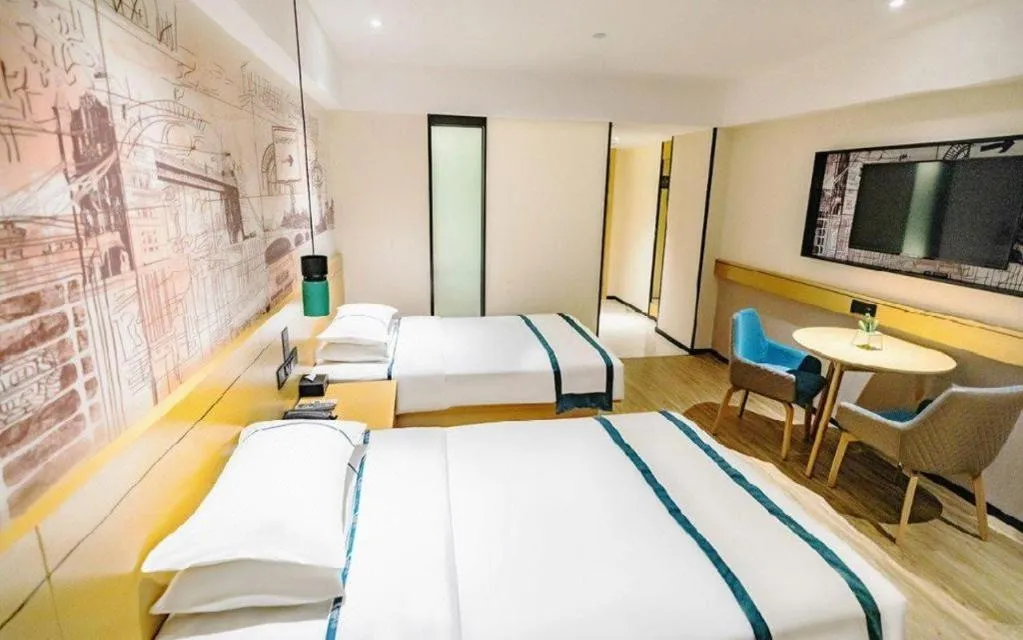 Bed in City Comfort Inn Dali High-speed Railway Station Erhai Park