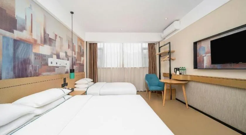 Bed in City Comfort Inn Dali High-speed Railway Station Erhai Park