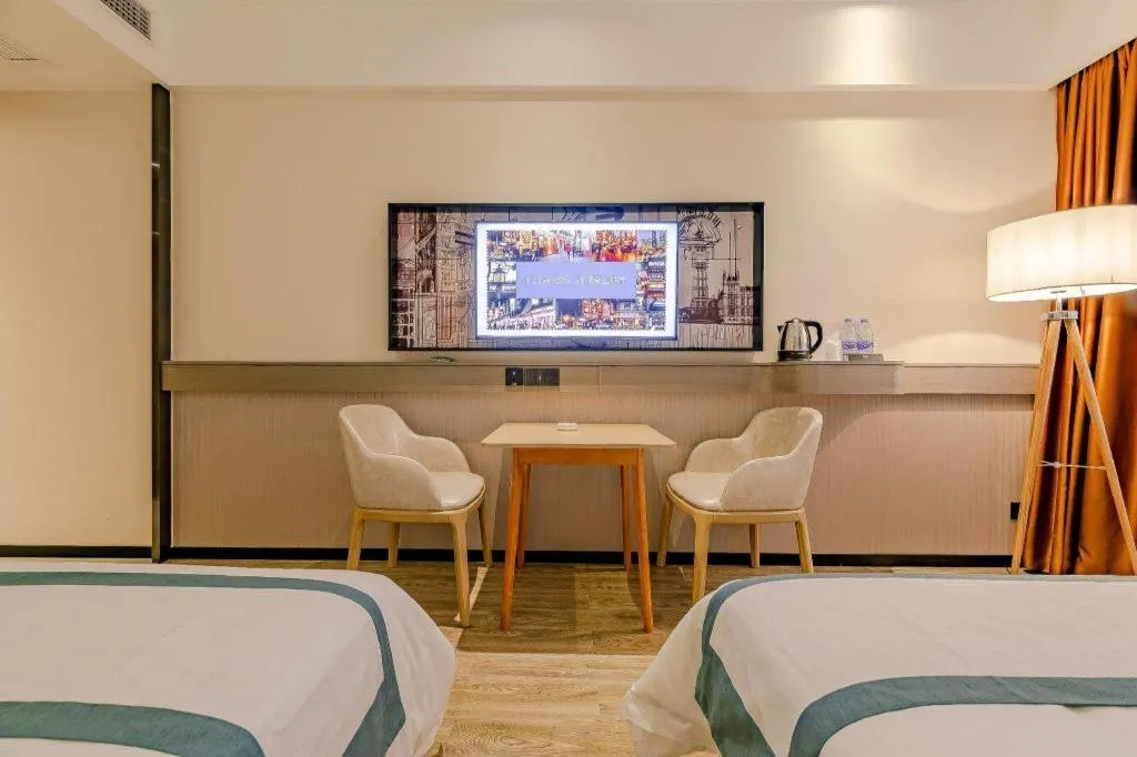 Bed in City Comfort Inn Chengdu Wenjiang Zhujiang Square Guanghua Park Metro Station