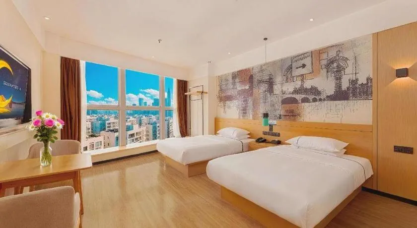 Bed in City Comfort Inn Chengdu Wenjiang Zhujiang Square Guanghua Park Metro Station