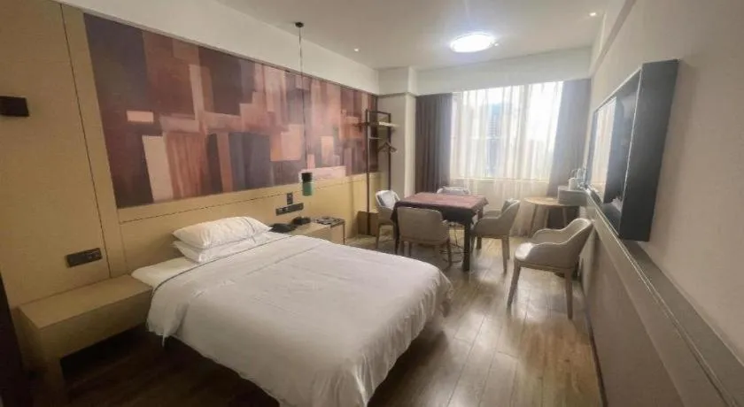 Bed in City Comfort Inn Chengdu Wenjiang Zhujiang Square Guanghua Park Metro Station