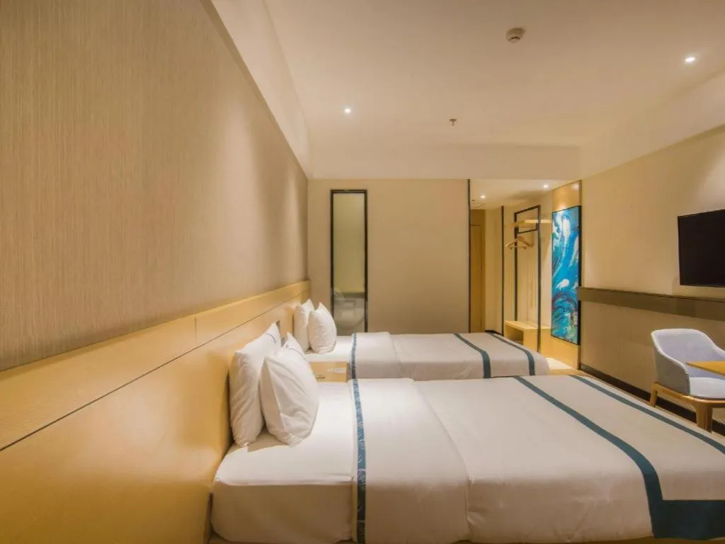 Bed in City Comfort Inn Liuzhou Longtan Park Ma'anshan Baiyun