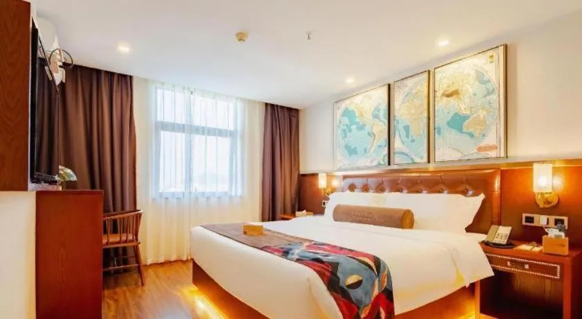 Bed in James Joyce Coffetel Guilin Railway Station Xiangbi Mountain Liangjiang Sihu Wharf