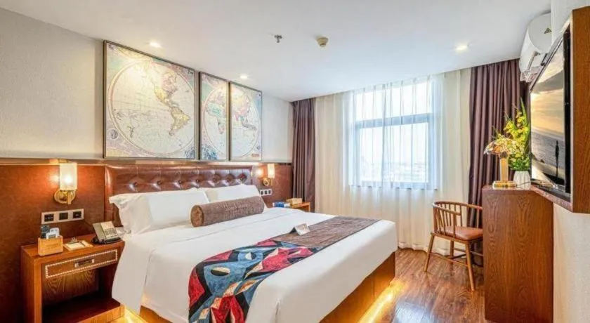 Bed in James Joyce Coffetel Guilin Railway Station Xiangbi Mountain Liangjiang Sihu Wharf