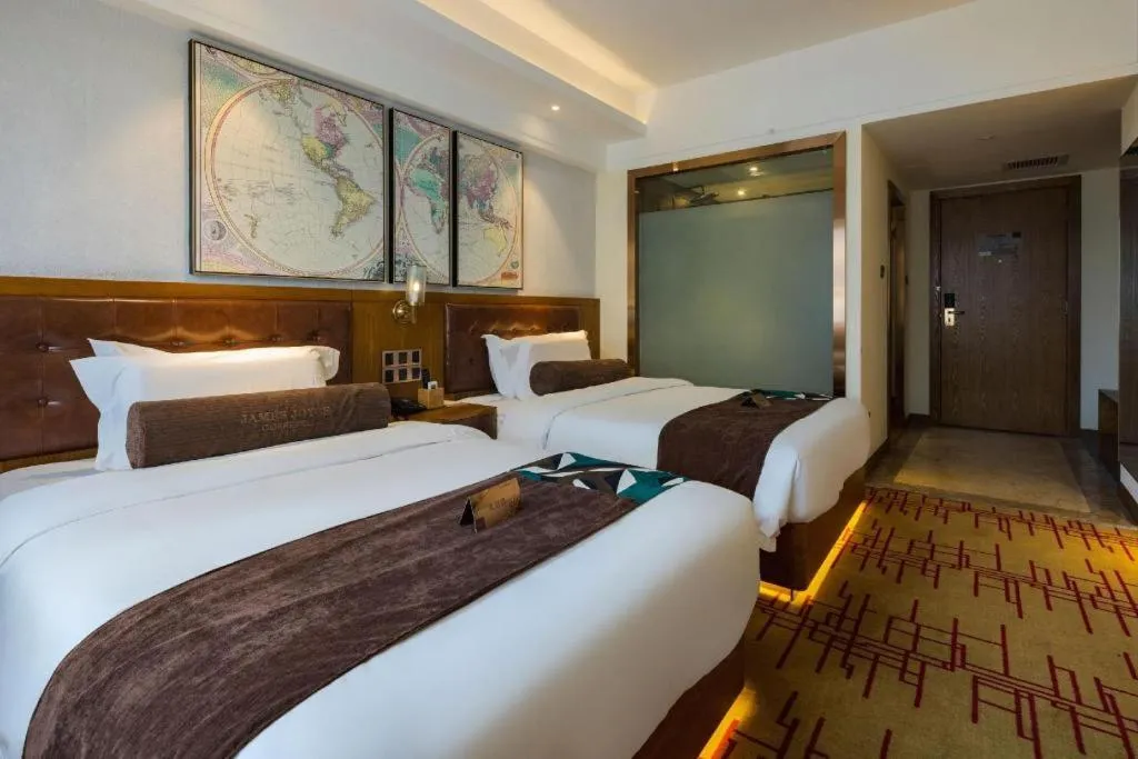 Bed in James Joyce Coffetel Kunming Railway Station Huancheng Nan Road Metro Station