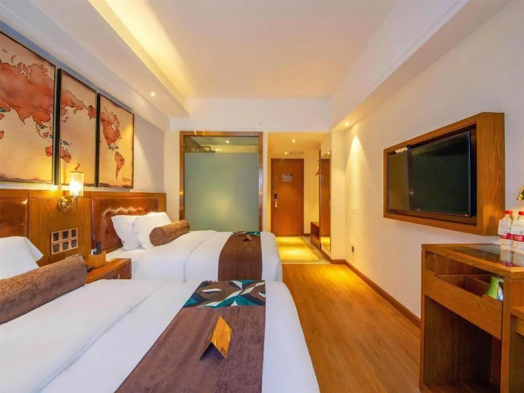 Bed in James Joyce Coffetel Kunming Railway Station Huancheng Nan Road Metro Station