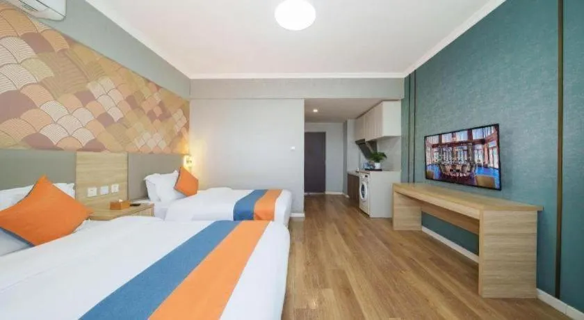 Bed in PAI Hotel Xi'an Kunming Road Hancheng South Road Metro Station