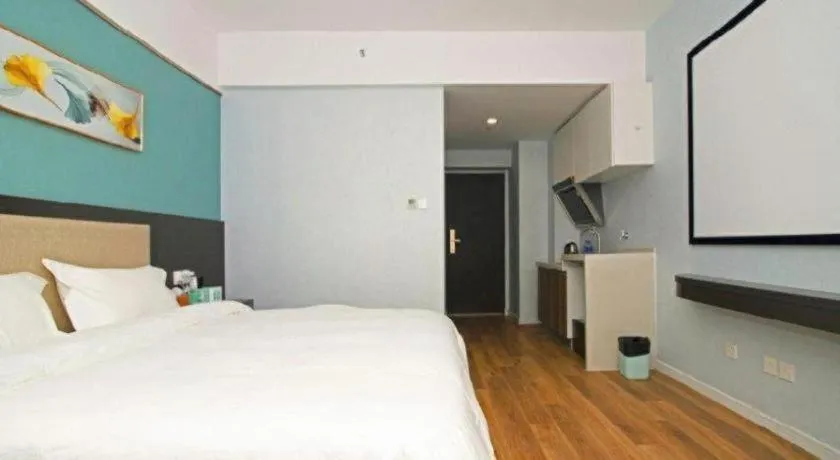 Bed in PAI Hotel Xi'an Kunming Road Hancheng South Road Metro Station