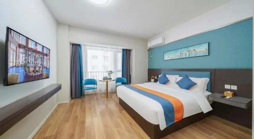 Bed in PAI Hotel Xi'an Kunming Road Hancheng South Road Metro Station