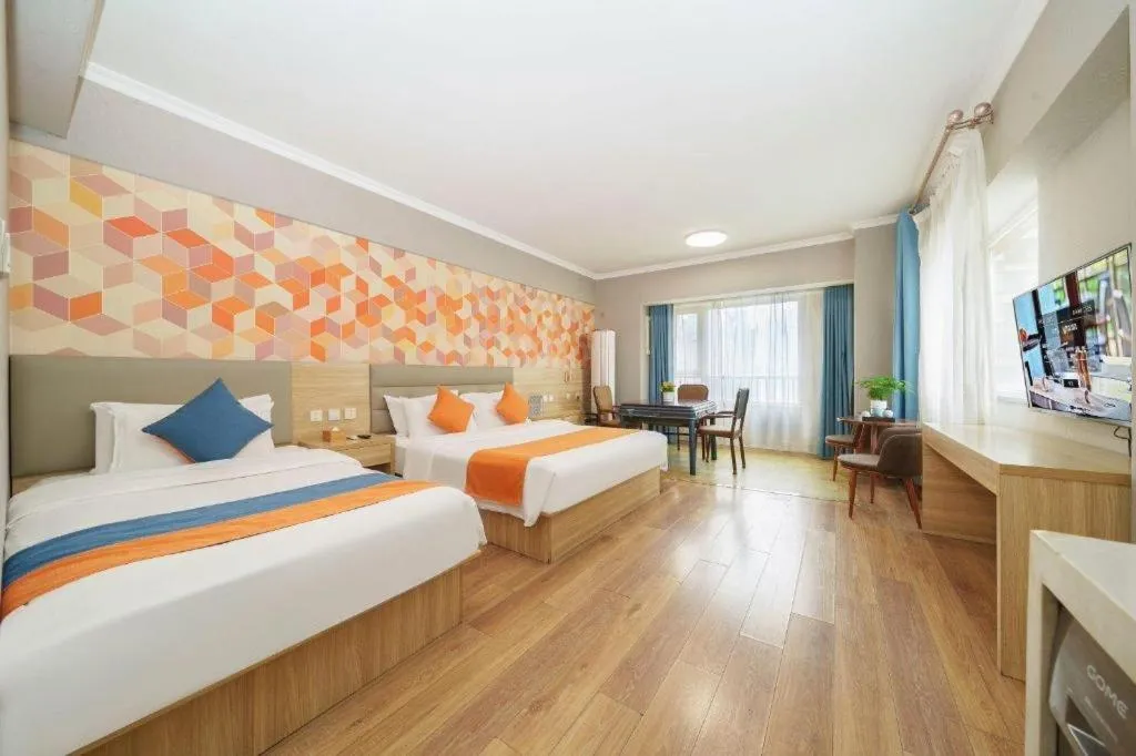 Bed in PAI Hotel Xi'an Kunming Road Hancheng South Road Metro Station