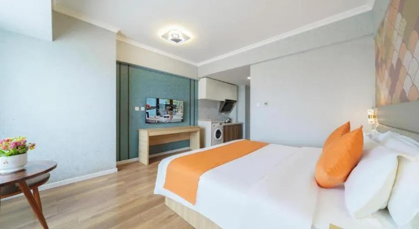 Bed in PAI Hotel Xi'an Kunming Road Hancheng South Road Metro Station