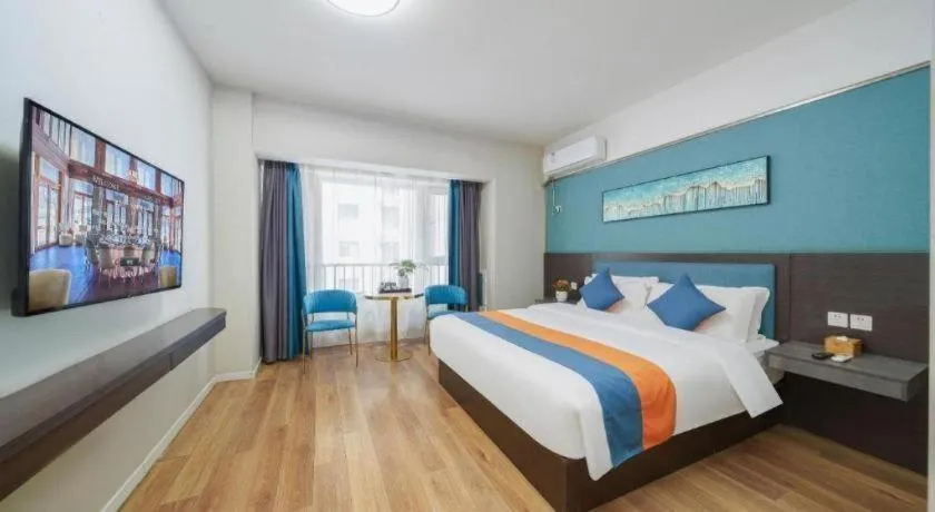 Bed in PAI Hotel Xi'an Kunming Road Hancheng South Road Metro Station