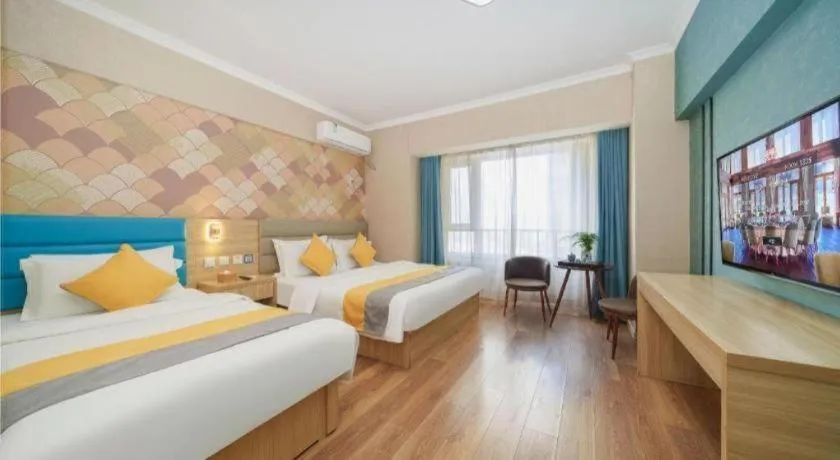 Bed in PAI Hotel Xi'an Kunming Road Hancheng South Road Metro Station