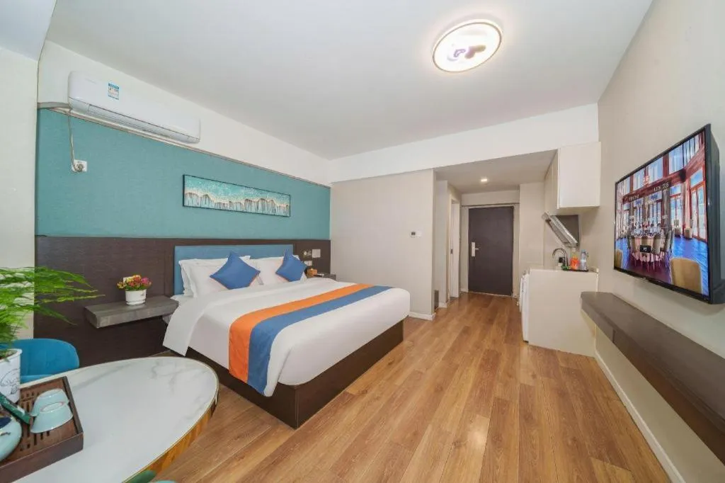 Bed in PAI Hotel Xi'an Kunming Road Hancheng South Road Metro Station