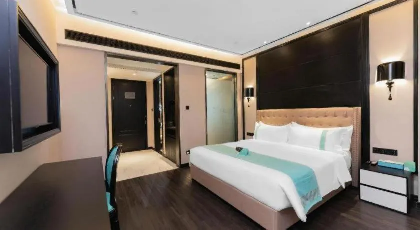 Bed in Xana Hotelle Guangzhou Luogang Science City Huangpi Metro Station