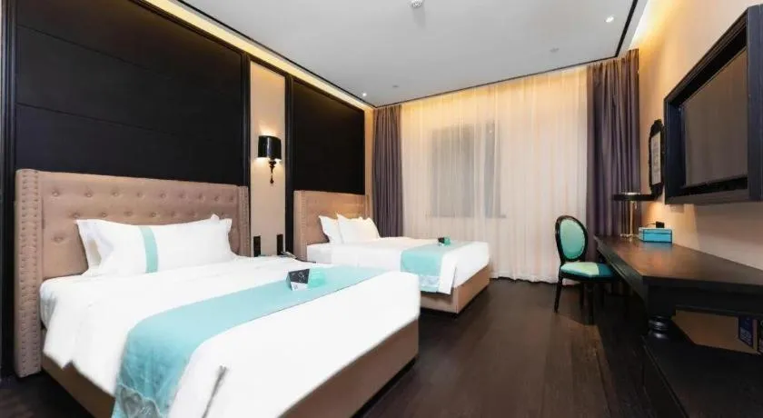 Bed in Xana Hotelle Guangzhou Luogang Science City Huangpi Metro Station