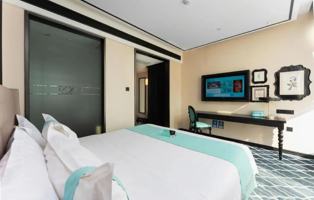 Bed in Xana Hotelle Guangzhou Luogang Science City Huangpi Metro Station