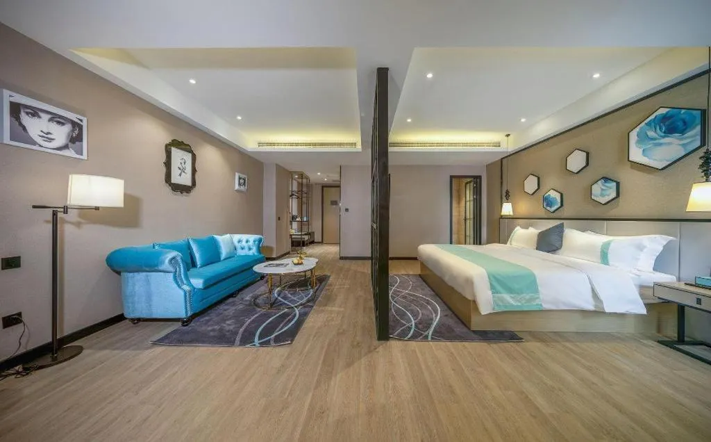 Bed in Xana Lite Hotelle Yan'an Baota Mountain