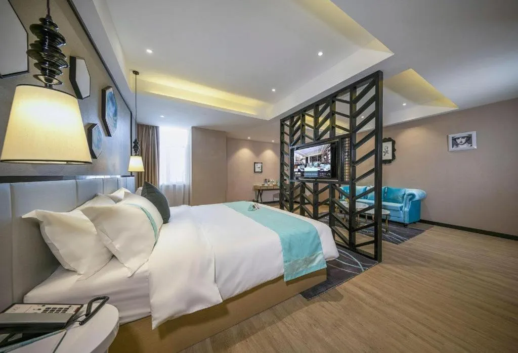 Bed in Xana Lite Hotelle Yan'an Baota Mountain