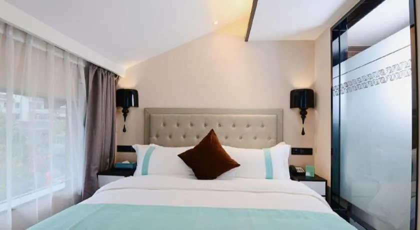 Bed in Xana Hotelle Xi'an Zhonglou, Huimin Street Metro Station