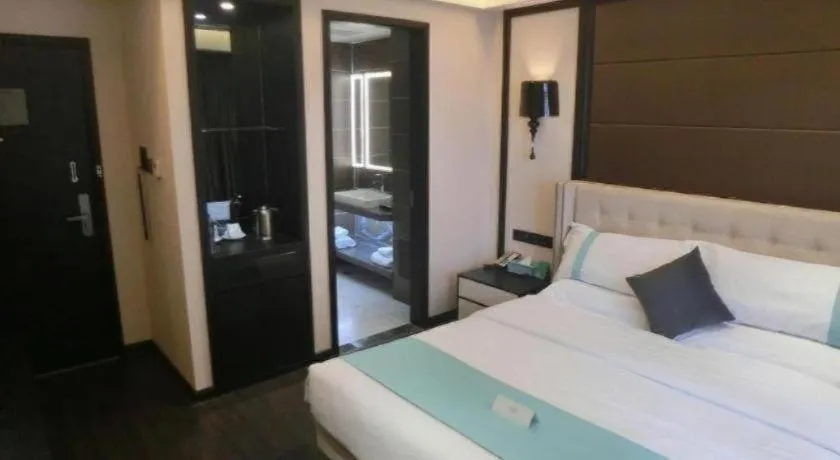 Bed in Xana Hotelle Xi'an Zhonglou, Huimin Street Metro Station