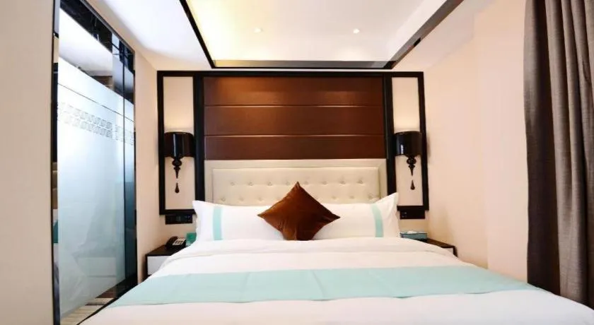 Bed in Xana Hotelle Xi'an Zhonglou, Huimin Street Metro Station