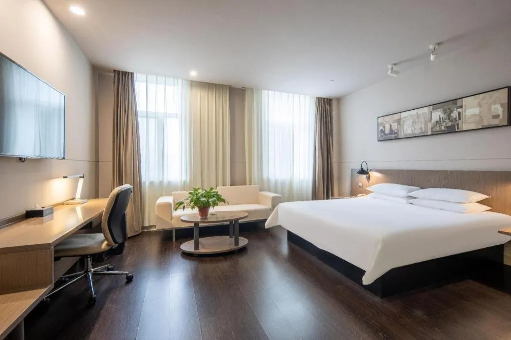 Bed in Jinjiang Inn Select Heze Wanxiang Plaza Guiling Road