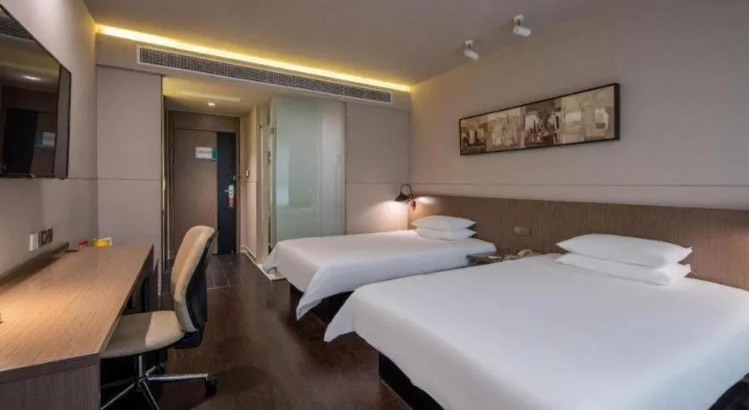 Bed in Jinjiang Inn Select Heze Wanxiang Plaza Guiling Road