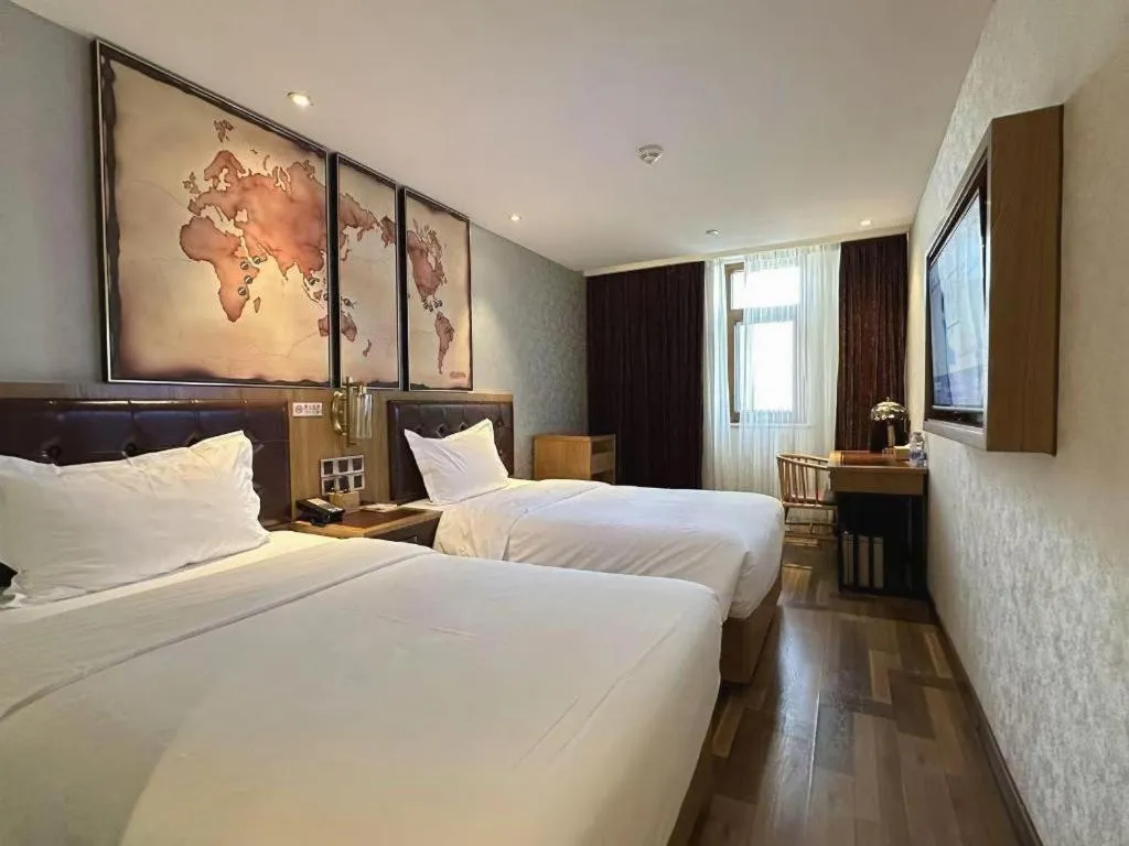 Bed in James Joyce Coffetel Beijing Tongzhou Guoyuan Metro Station