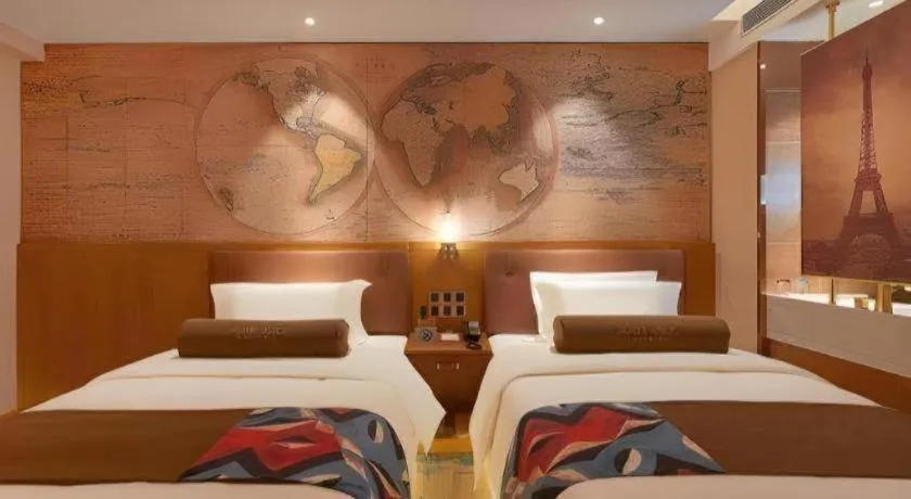 Bed in James Joyce Coffetel Beijing Tongzhou Guoyuan Metro Station