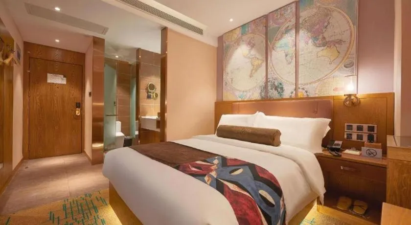 Bed in James Joyce Coffetel Beijing Tongzhou Guoyuan Metro Station