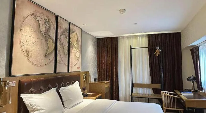 Bed in James Joyce Coffetel Beijing Tongzhou Guoyuan Metro Station