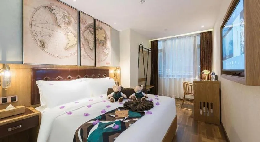 Bed in James Joyce Coffetel Beijing Tongzhou Guoyuan Metro Station