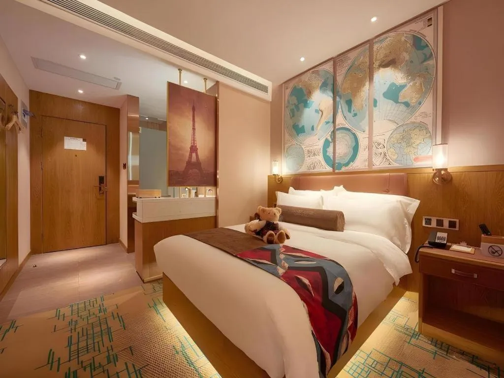 Bed in James Joyce Coffetel Beijing Tongzhou Guoyuan Metro Station