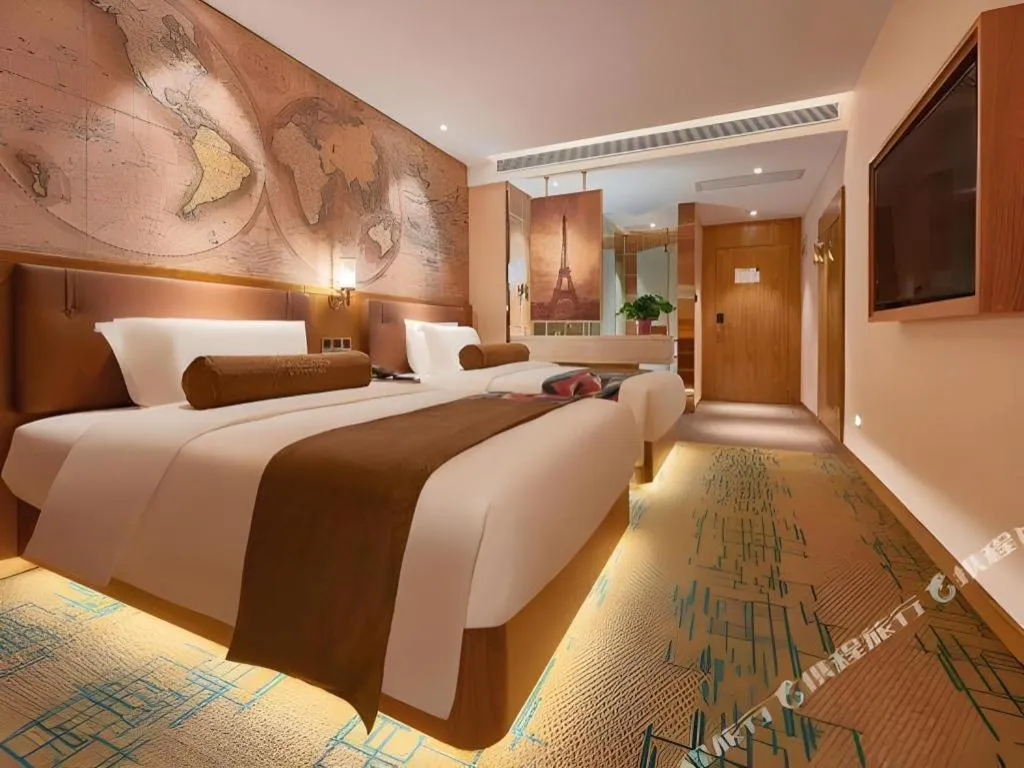 Bed in James Joyce Coffetel Beijing Tongzhou Guoyuan Metro Station