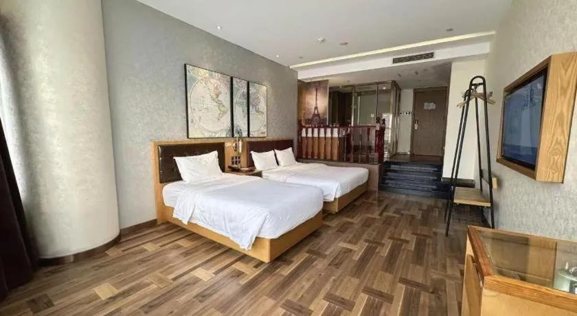 Bed in James Joyce Coffetel Beijing Tongzhou Guoyuan Metro Station