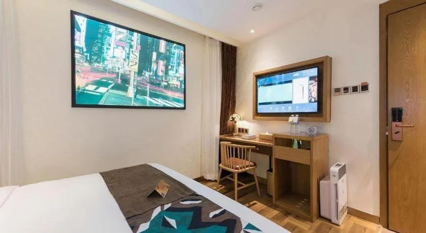 Bed in James Joyce Coffetel Beijing Tongzhou Guoyuan Metro Station