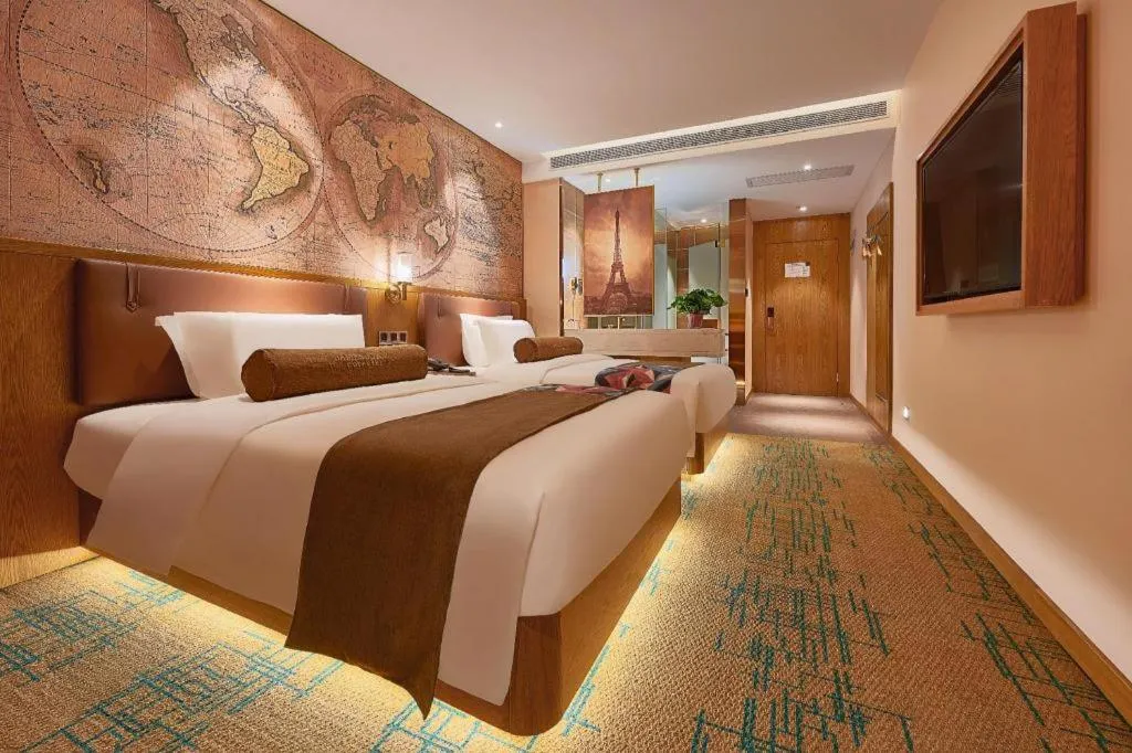 Bed in James Joyce Coffetel Beijing Tongzhou Guoyuan Metro Station