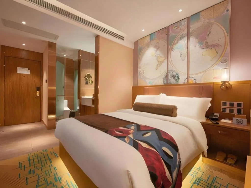 Bed in James Joyce Coffetel Beijing Tongzhou Guoyuan Metro Station