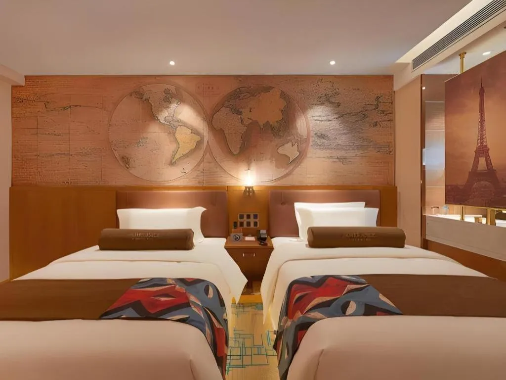 Bed in James Joyce Coffetel Beijing Tongzhou Guoyuan Metro Station