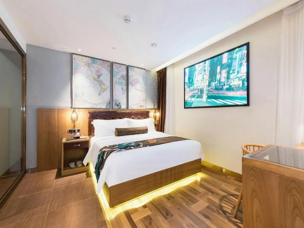 Bed in James Joyce Coffetel Beijing Tongzhou Guoyuan Metro Station