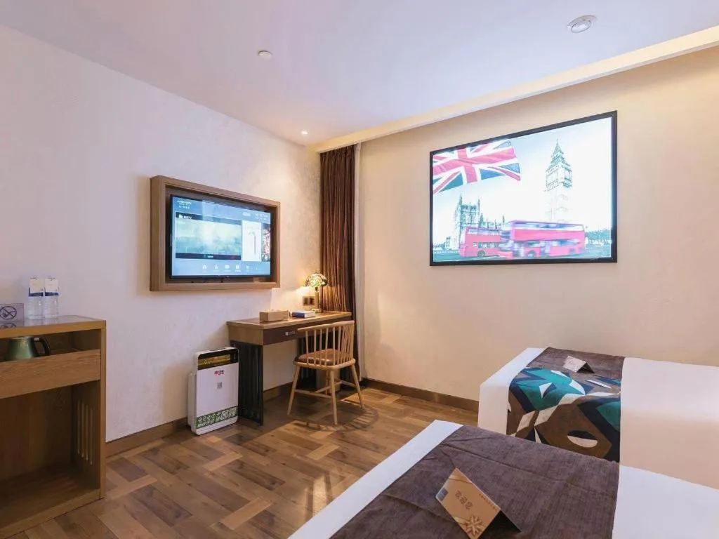 Bed in James Joyce Coffetel Beijing Tongzhou Guoyuan Metro Station