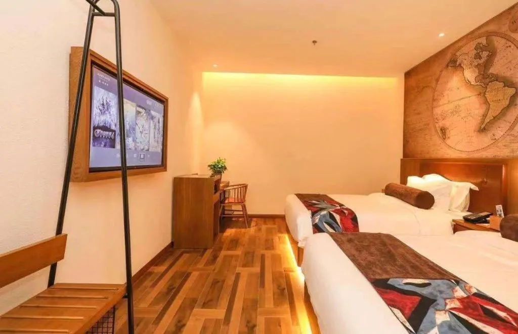 Bed in James Joyce Coffetel Beijing Tongzhou Guoyuan Metro Station