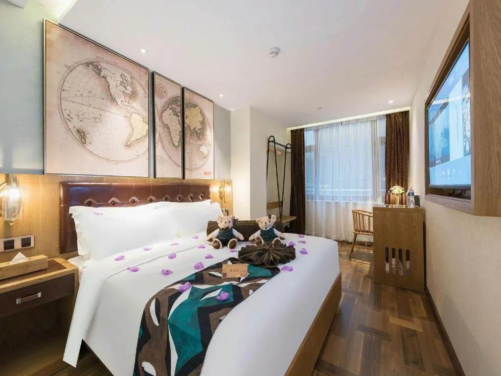 Bed in James Joyce Coffetel Beijing Tongzhou Guoyuan Metro Station