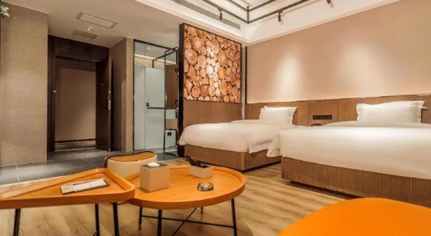 Bed in ZMAX Hotel Yan'an Baimi Avenue Baotashan