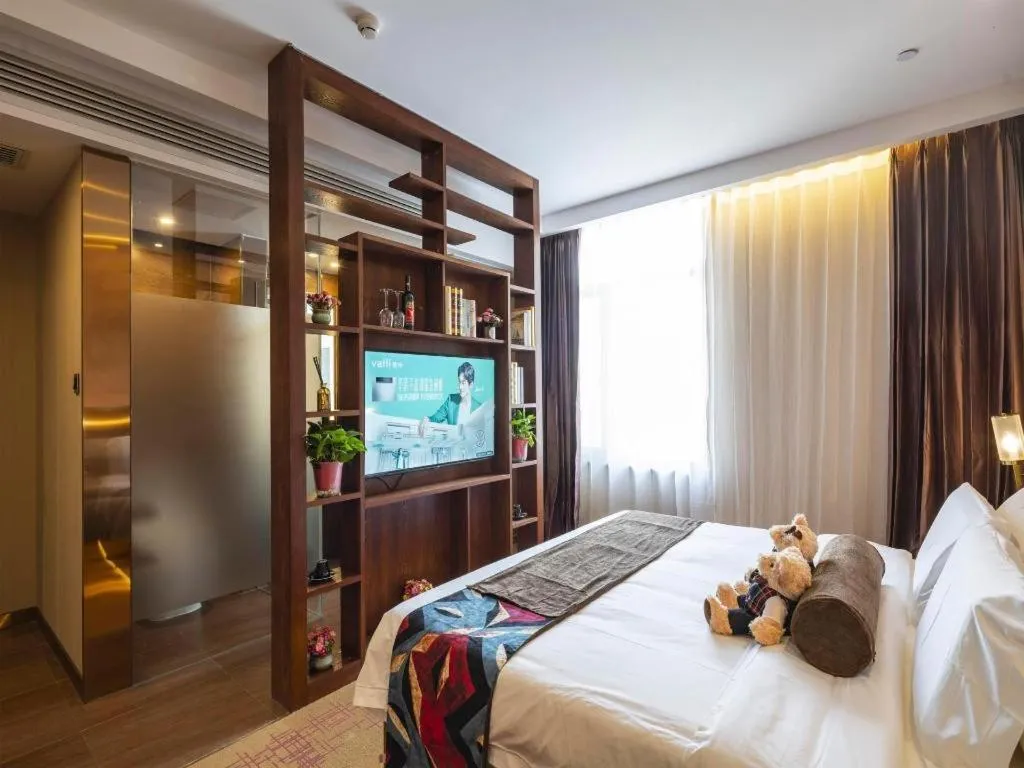 Bed in James Joyce Coffetel Tianjing First Central Hospital Nankai University